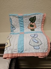 Handmade vintage quilt DUTCH GIRL Crib Size