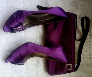 purple evening bag