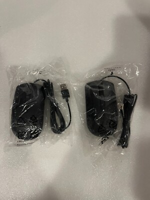 2 New Dell 49PRO Optical USB Wired Scroll Mouse / Mice - Black