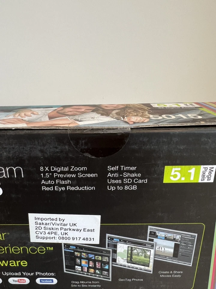 Vivitar 5.1MP Compact Digital Holiday Camera Vivicam 5015 New 2x AAA Batteries - Image 3 of 3