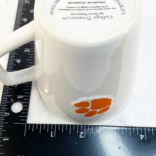 College Treasurers Clemson Tigers Paw Logo Orange & white Ceramic Coffee Mug Set - Picture 12 of 13