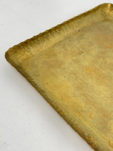 * TABLETT HAMMERSCHLAG ABLAGE SCHALE MESSING HANDARBEIT VINTAGE STIFTABLAGE - Bild 7 von 14