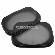 2x For 6x9 Inch Speaker Cover 6"x9" Audio Decorative Circle Metal Mesh Grill 14