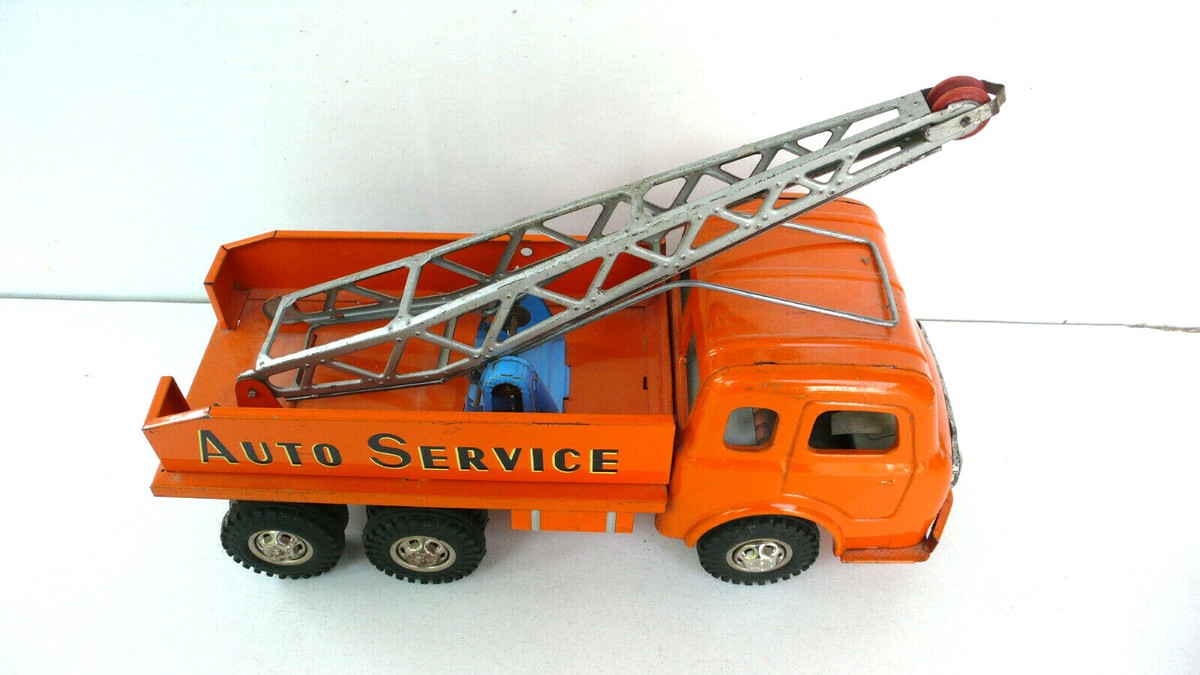 Camion Militaire Joustra Vintage - Tôle Mécanique Simca Cargo - Jouet Ancien France Années 60