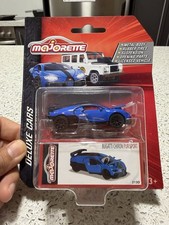 Majorette- Bugatti Chiron Pur Sport- Deluxe Cars- Blue & Black- Moving Parts
