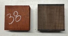 2 Pcs, Padauk + Indian Rosewood Wood Turning Bowl Blanks 4" x 4" x 2" #38
