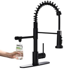 Drinking Water Faucet 3 in1 Commercial Style Pull-Down Single Handle Filter K...