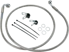DRAG SPECIALTIES Brake Line - Front - Fits +8" - Stainless Steel 640112-8