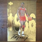 Upper Deck Michael Jordan Autographed Gold Foil NBA Playoffs Card 2/12