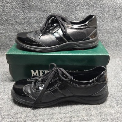 Rare Mephisto Women's Laser Black Vernis Fripe 1000/Softy 1200  Size 8 NOS