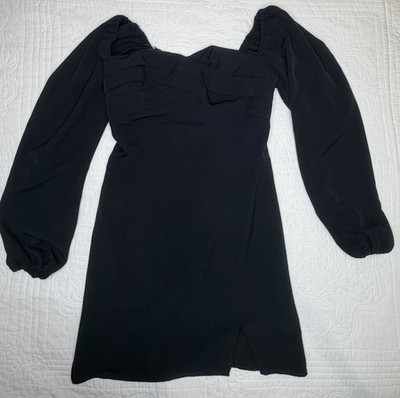 abercrombie corset dress black Abercrombie And Fitch Black Small Mini Sweetheart Dress Corset Long Sleeve