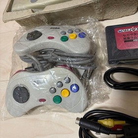 SEGA Saturn Console Bundle Tested w/ 2 Controllers & 5 Games AV Cable JP