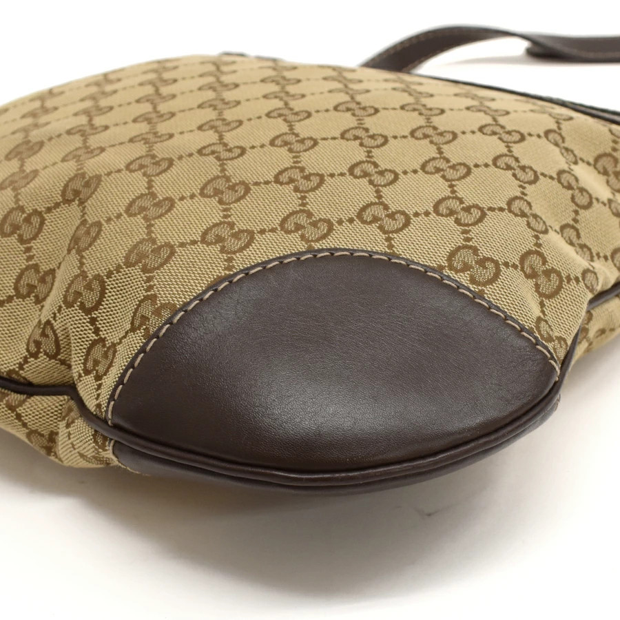 GUCCI Mayfair 257065 Sherry Line GG Canvas Shoulder Bag Beige Ribbon Gold — image 5