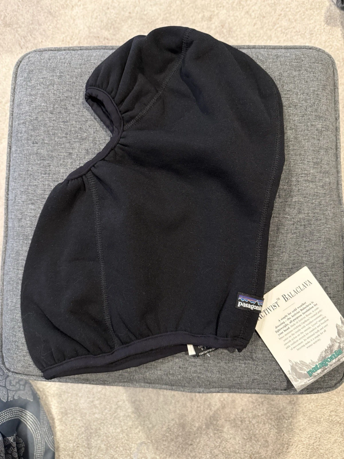 🥷NEW NWT VTG 90s PATAGONIA Activist Balaclava Black Ski Face Mask MADE IN USA