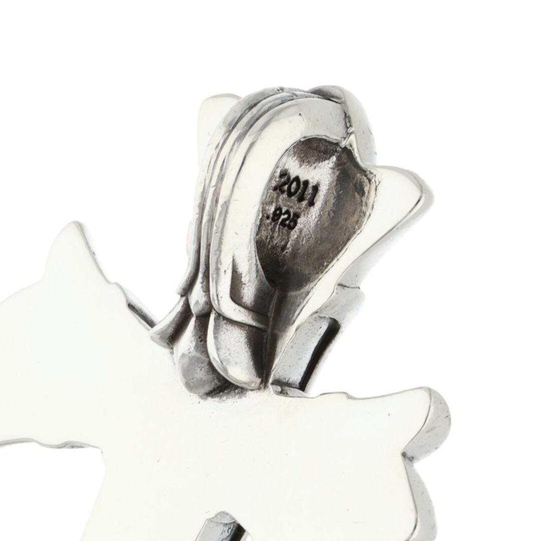 Chrome Hearts DBL CH CRS LRG large Double Cross Silver Necklace Top Men's Used 9 thumbnail 5