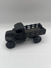 Antique 4.75" Original AC Williams Cast Iron Green Mack C Cab Stake Bed Truck