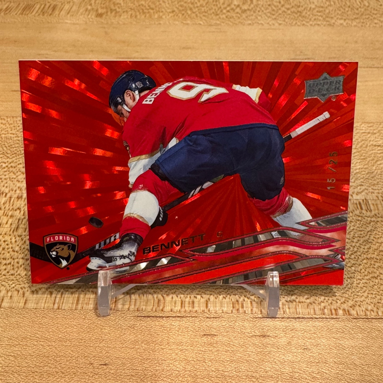 2026-27 Upper Deck Series 1 Sam Bennett Red Outburst #74  SSP /25 Color Match