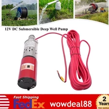 Solar Submersible Pump Deep Well Water 12V DC Pump Stainless Steel 1500L/H