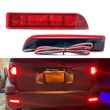 Red Lens LED Rear Bumper Reflector Tail Brake Lights For 2006-2012 Toyota RAV4