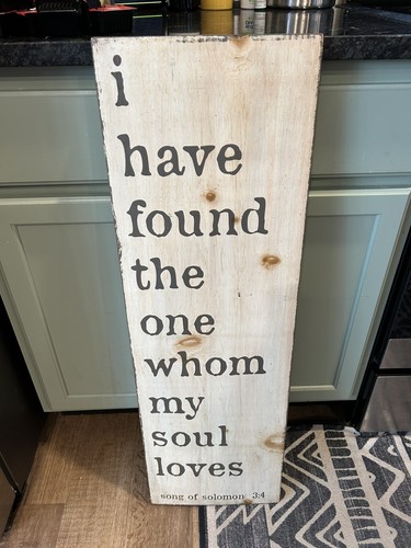 Hochzeit Holzschild Ich habe den gefunden, den meine Seele liebt Lied Salomos 3:4 - Bild 1 von 3