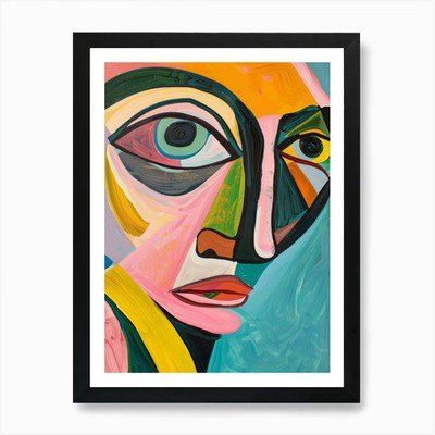 Abstract Of A Woman's Face 27 Kunst P Gerahmtes Wandbild Poster Leinwanddruck Bild