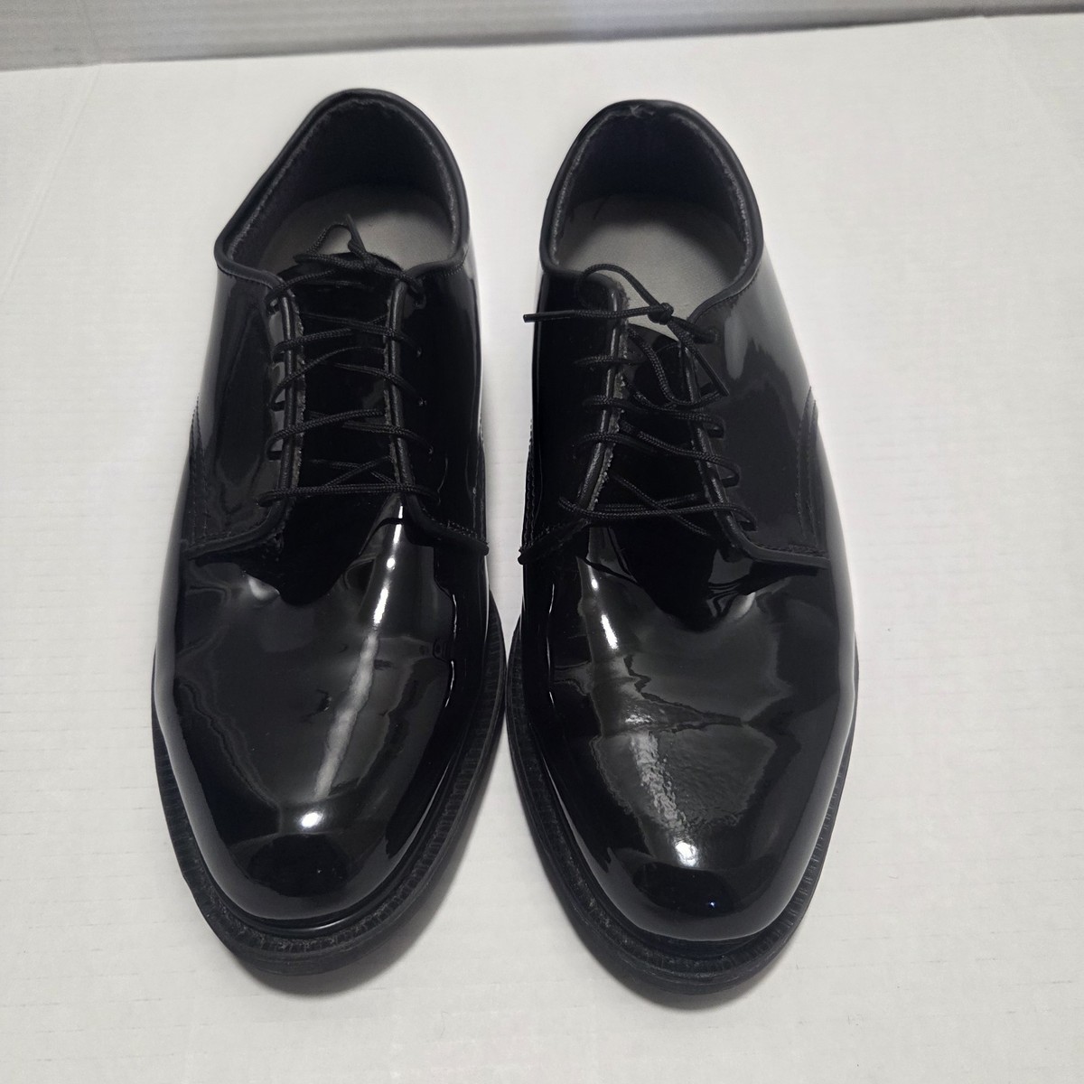 Bates High Gloss Black Oxford Dress Shoes Mens Size 8.5 E 