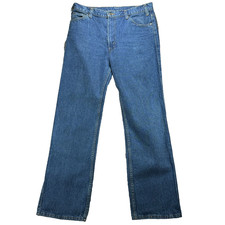 VTG 90s Levis 549 Loose Jeans Mens 36x33 USA Made Leather Patch Medium Wash