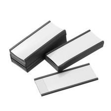 Label Holders 4" x 1.6" C Channel Rubber Magnetic for Shelves Organize 25pcs