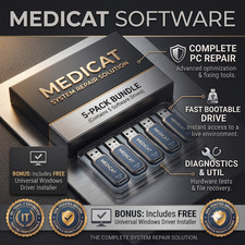   MediCat PC Repair Recovery Toolkit  5 Pack: USB or DVD  System Rescue Bootable
