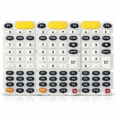 3Pcs 38-Key Rubber Keypad Replacement for Zebra Symbol MC3300 MC330K/L/M MC33