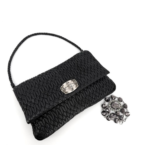 Miu Miu Nappa Crystal Chain Shoulder Bag 5BD169 141291488 - Picture 3 of 10