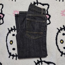 Old Navy Boys Bootcut Black Jeans Size 8 Regular 100 Cotton Adjustable Waist