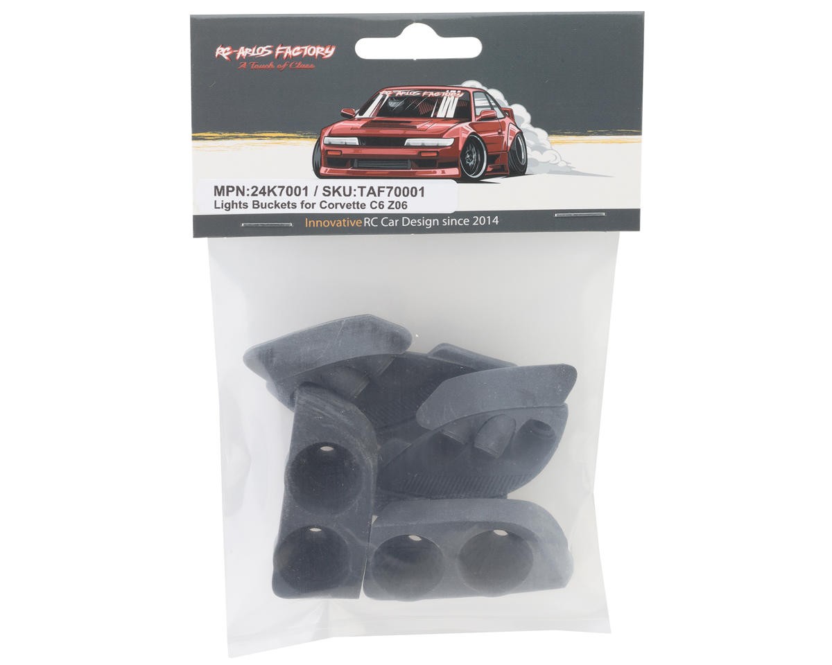 24K RC Technology 1/10 Corvette C6 Z06 Light Buckets (4) [TAF70001