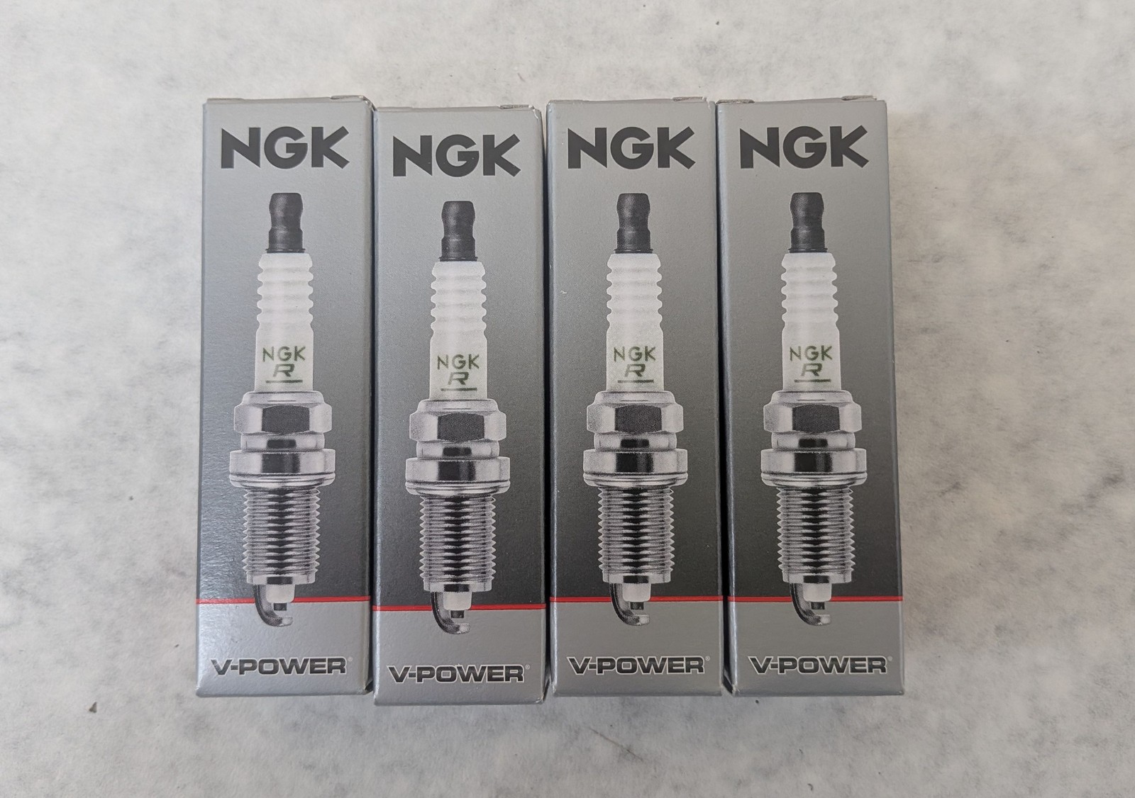 Pack of 4 NGK BKR6E 6962 V-Power Resistor Type Spark Plugs 