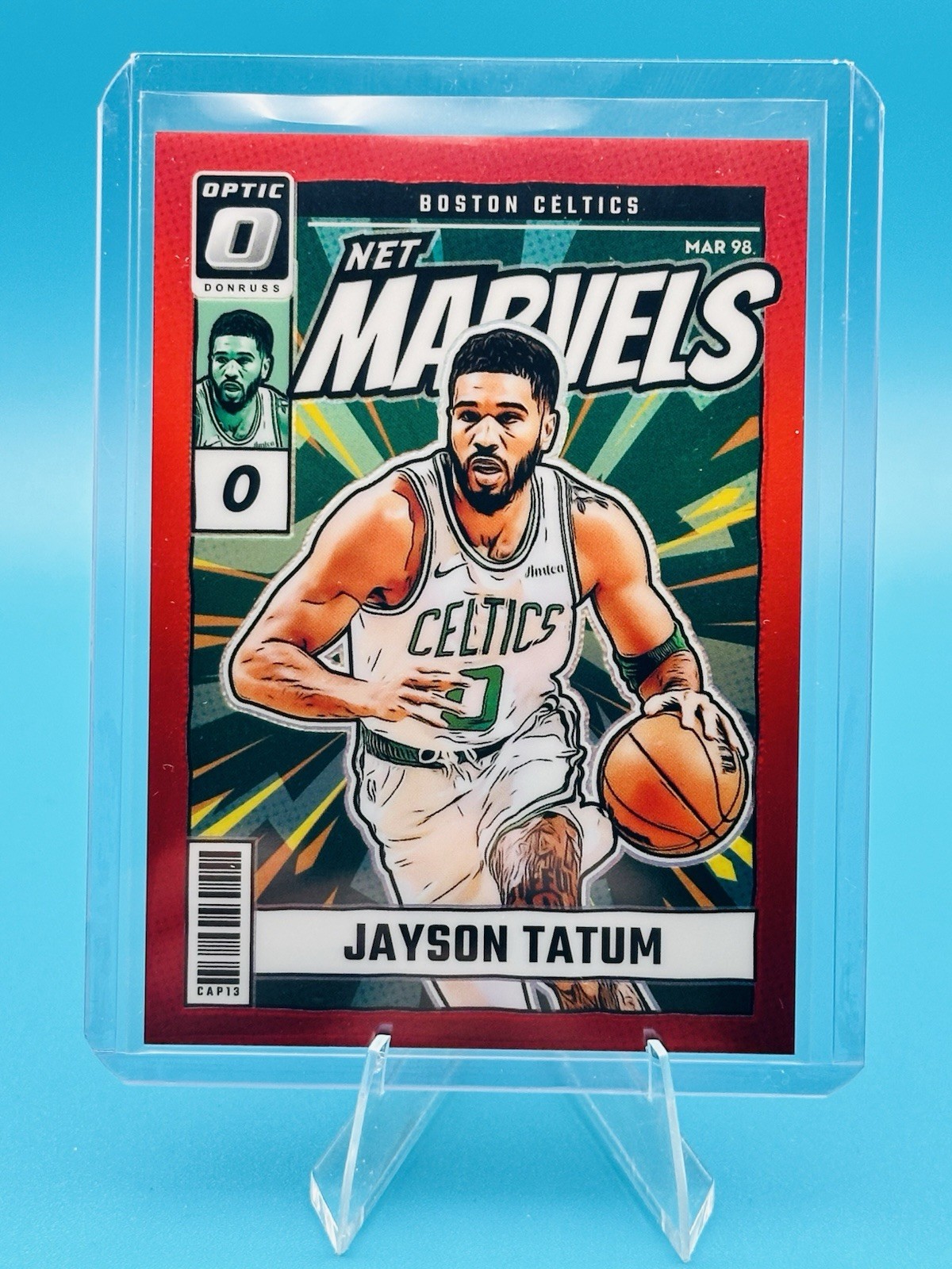 2024 Donruss Optic #1 Net Marvels Red Jayson Tatum 01/99
