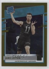 2020 Panini Donruss Rated Rookie Press Proof Gold 33/50 Jake Luton #344 04yp