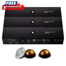 Nespresso Vertuo Double Espresso Chiaro Coffee Capsules Medium Roast 30 Pods