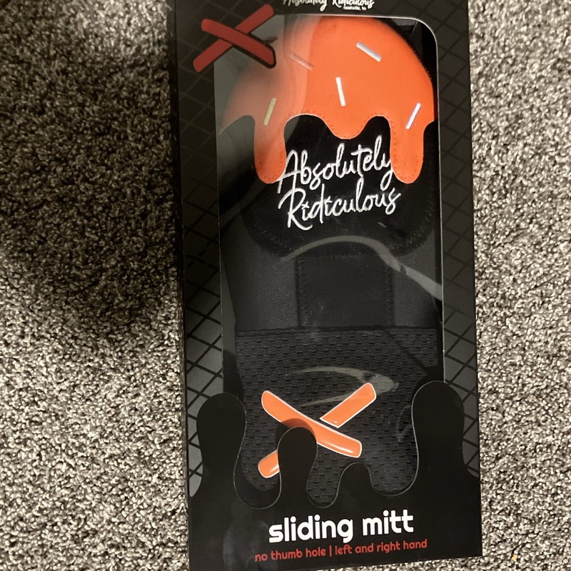 Absolutely Ridiculous Sliding Mitt No Thumb Hole Both Hands Black/Orange/White