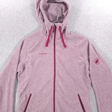 Mammut Aconcagua Light ML Hooded Red Soft Fleece Outdoor Jacket Womens Medium