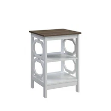 Convenience Concepts End Table 23.75" H X 15.75" W, Square Wood Frame In White