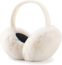 Winter Ear Muffs Faux Fur Warm Earmuffs Cute Foldable Outdoor Ear Warmers for Wo