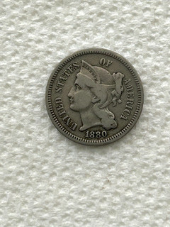 1880 three cent nickel