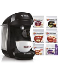 Image of Tassimo Bosch Happy Pod Coffee Machine TAS102EGBC Black + 70 Drinks Bundle