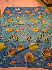 Vintage Fish Ocean Sea Shower Curtain 70 X 72