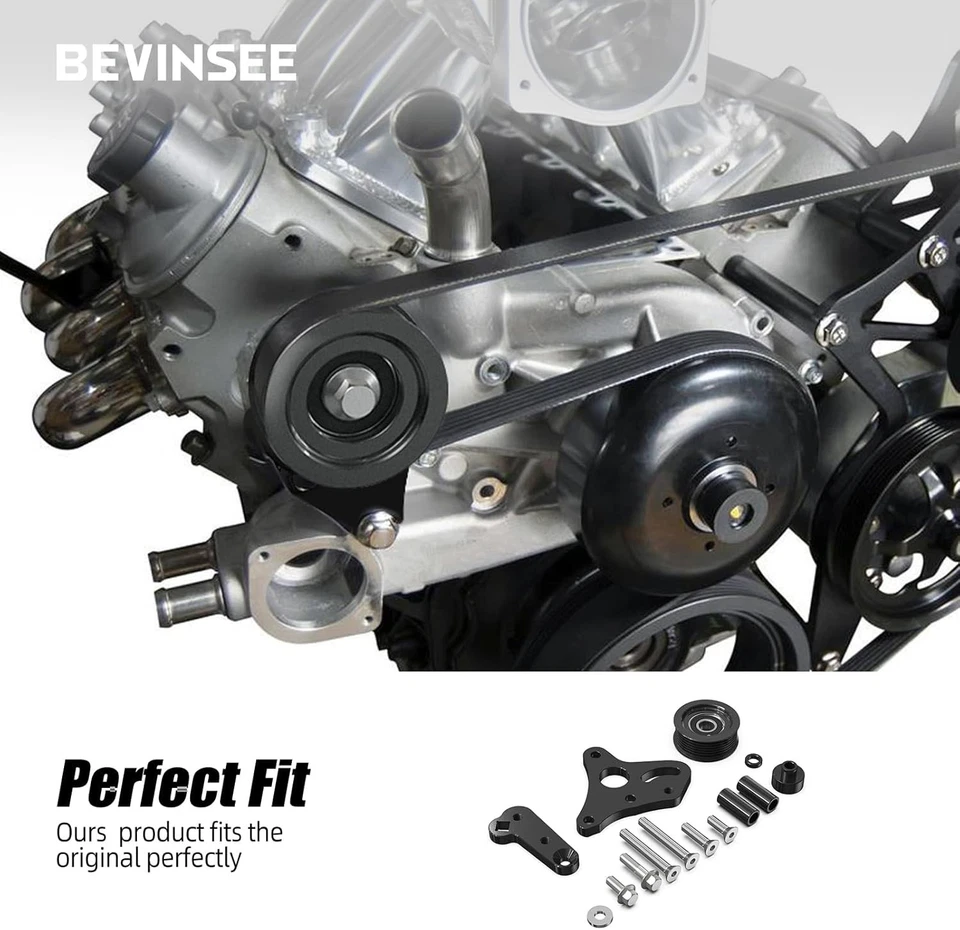 LS Truck Manual Belt Tensioner with Pulley for 4.8L 5.3L 6.0L 6.2L LQ4 LQ9 L92 - Image 2 of 4