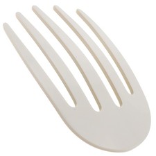 Paris CP3405 French Hair Side Comb Rounded, White Pearl, Handmade French Twis...