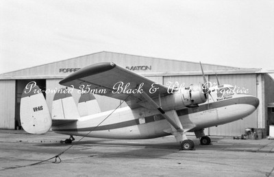Dampier Mining Twin Pioneer VH-AIS, um 1960, s/w Negativ, Fliegerflugzeug