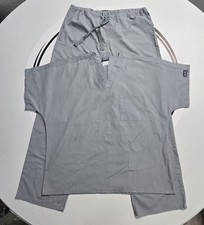 Cherokee Workwear Revolution Men  s Scrub Set Size L Gray one Pocket