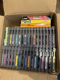 Nintendo NES Lot w/ 2 Consoles, 5 Controllers, 1 Light Gun, 37 Games