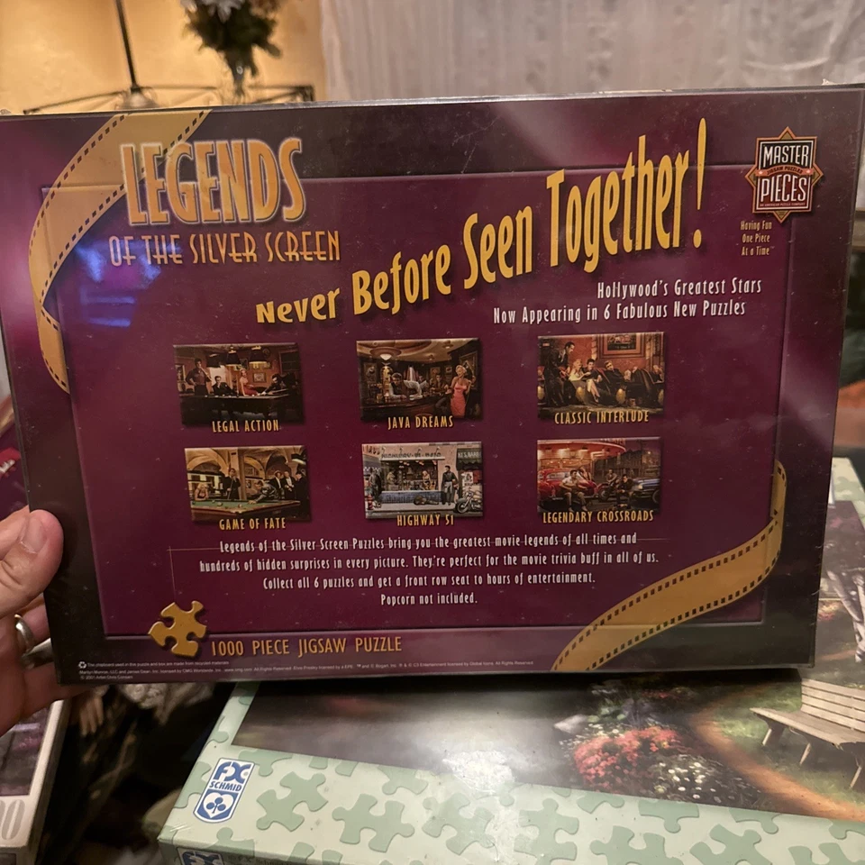 Leyendas de la Pantalla Plata 1000 Rompecabezas Piezas Maestras Elvis Marilyn NUEVO Foto 3 de 4